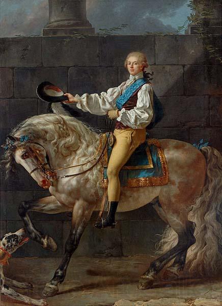 Jacques-Louis David Equestrian portrait of Stanislaw Kostka Potocki Spain oil painting art